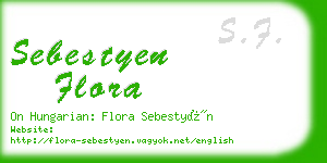 sebestyen flora business card